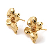 Латунные серьги-гвоздики из циркония KK-P285-05G