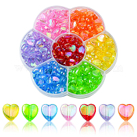 280pcs 7 Farben umweltfreundliche transparente Acrylperlen&nbsp;TACR-CJ0001-58