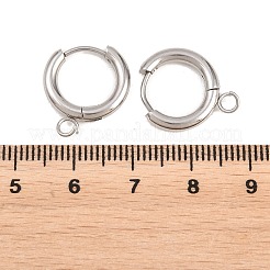 Cierres para pendientes de aro huggie de acero inoxidable 316&nbsp;EJEW-B158-01B-P