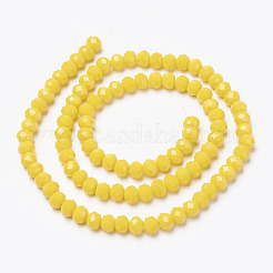 Hebras opacas de perlas de vidrio de imitación de jade de color sólido&nbsp;EGLA-A044-P2mm-D04