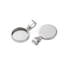Cabochon-Fassungen für Anhänger aus Edelstahl 304&nbsp;STAS-L282-010P-04