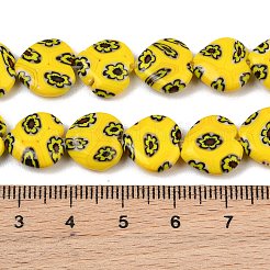 Millefiori mano fili perle cuore di vetro&nbsp;LK-P017-13