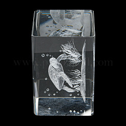 Figurina di vetro animale con incisione laser 3d&nbsp;DJEW-R013-01D