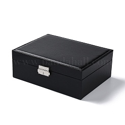 PU-Kunstleder-Schmuck-Organizer-Box mit Schloss&nbsp;CON-P016-B03
