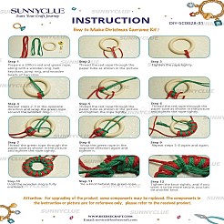 Weihnachtsmotiv DIY-Baumwollfäden Anhänger Dekoration Herstellungssets&nbsp;DIY-SC0028-31