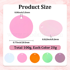 100 g 5 Farben PVC-Paillettenanhänger&nbsp;KY-CY0001-20