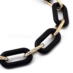 Sprühlackierte ccb Kunststoff & Aluminium Büroklammer Kette Armbänder Sets&nbsp;BJEW-JB05432