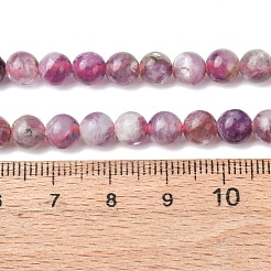Fili di perle di pietra mica naturale di lepidolite / viola&nbsp;X-G-B133-A01-6MM