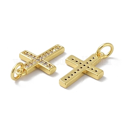 Pendenti in zirconi cubici trasparenti in micro pavè di ottone&nbsp;KK-Z016-19G
