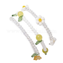 3 pz 3 colori set di bracciali con ciondoli in acrilico per le donne&nbsp;BJEW-TA00577