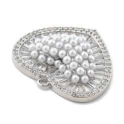 Pendentifs avec zircon cubiques à micro-pavés en laiton&nbsp;KK-L228-09P