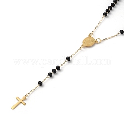 Rosenkranz-Perlenketten aus Glas&nbsp;NJEW-H019-03G