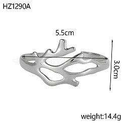 Manschettenarmreifen aus 304 Edelstahl&nbsp;STAS-OY009-17P