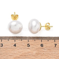 Ohrstecker aus Messing und ABS-Kunststoff mit Imitationsperlen für Damen&nbsp;PL-CBA760A-14A-G01