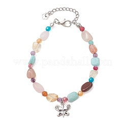 Schmetterlings-Charm-Armbänder aus Legierung&nbsp;BJEW-JB14021