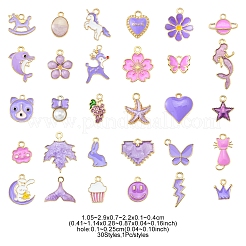 30 pendentif en émail en alliage de style 30 pièces.&nbsp;ENAM-YW0002-14