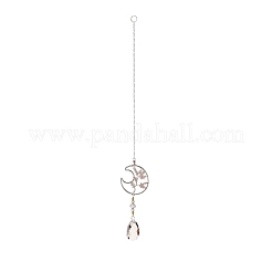 Grandi decorazioni pendenti con perline acriliche a goccia&nbsp;HJEW-D029-01P-F