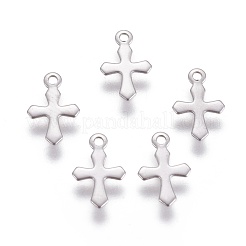 Breloques en forme de croix minuscules en acier inoxydable chirurgical 316 résistant au ternissement&nbsp;STAS-E470-03P