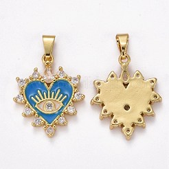 Pendenti in ottone con zirconi chiari&nbsp;ZIRC-J025-67G