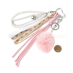 Decorazioni pendenti con palline di pelo di coniglio finto&nbsp;HJEW-JM04328-01