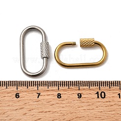 4 Stück 4 Stil Ionenbeschichtung (IP) 304 Edelstahl Schraube Karabiner Schloss Charms&nbsp;STAS-UN0053-30