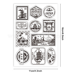 Transparente Stempel aus PVC-Kunststoff mit Sommermotiv&nbsp;DIY-WH0631-0328