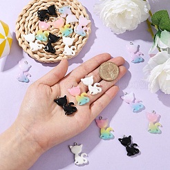 20 pièces 4 couleurs pendentifs en résine&nbsp;RESI-YW0004-14