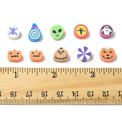 198 Stück 9 Stile Halloween-Thema handgemachte Polymer Clay Perlen&nbsp;CLAY-FS0001-44