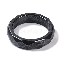 Bague magnétique en hématite synthétique pour hommes et femmes&nbsp;RJEW-A047-01G