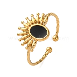 Anelli regolabili in acciaio inossidabile smaltato 304 per donna&nbsp;RJEW-F194-07G