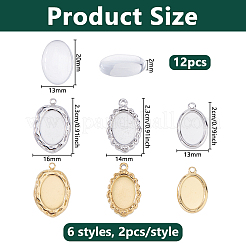 Bausätze für ovale Anhänger zum Selbermachen&nbsp;DIY-DC0004-23