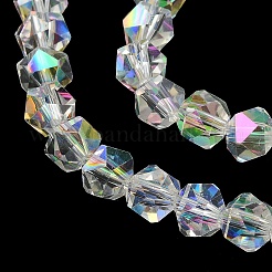 Perles en verre electroplate&nbsp;EGLA-L018-B-AB04