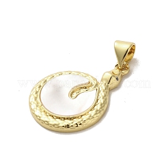 Pendentifs en laiton pavé de coquille&nbsp;KK-I708-12B-G