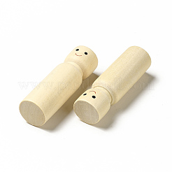 Unvollendete Holzpflockpuppen zeigen Dekorationen&nbsp;WOOD-E015-01B