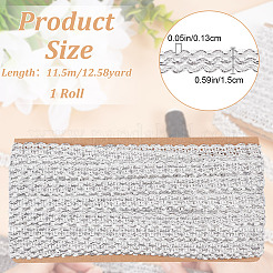 Rubans de dentelle tressée en polyester&nbsp;OCOR-WH0060-73B