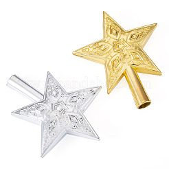 2 Stück 2 Farben Kunststoff Weihnachtsbaumspitze Stern Ornament&nbsp;AJEW-TA0003-49