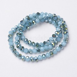 Chapelets de perles en verre électroplaqué&nbsp;LS-EGLA-A034-J6mm-S03