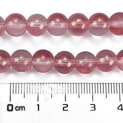 Fili di perle di vetro trasparente satinato&nbsp;X1-GLAA-P065-8mm-09