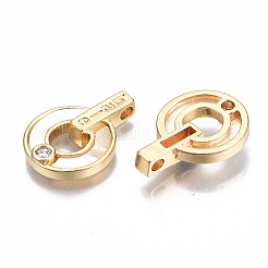 Messing micro pave klare zirkonia anhänger&nbsp;KK-S356-316-NF