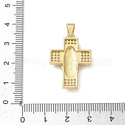 Pendentifs en laiton zircon cubique transparent&nbsp;CU-CBAC53C-01G