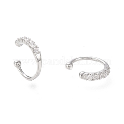 Set di orecchini polsini in ottone con micro pavé di zirconi chiari&nbsp;EJEW-I249-19P