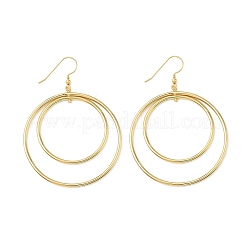 Pendientes colgantes redondos planos de acero inoxidable 304 galvanizados&nbsp;EJEW-Z129-09G