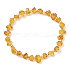 Stretch-Armbänder aus natürlichen Bernsteinperlen für Damen&nbsp;BJEW-JB13294