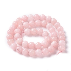 Natürliche weiße Jade Nachahmung rosa Opal Perlen Stränge&nbsp;G-I299-F05-8mm