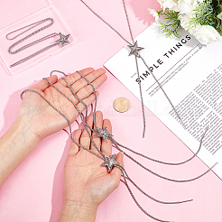 4 Stück Boho-Halskette mit Stern aus einer Legierung für Damen&nbsp;NJEW-ME0001-21