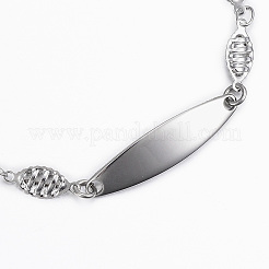 Braccialetti identificativi in acciaio inossidabile 304 anti-ossidazione&nbsp;BJEW-H520-05P