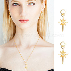 20 pièces pendentifs en laiton&nbsp;KK-GO0001-01
