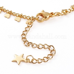 Bracelets de cheville à breloques en laiton pour femmes filles&nbsp;AJEW-AN00381