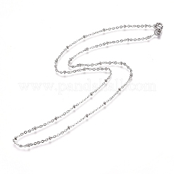 Anlaufgeschützte 304 Edelstahl-Kabelketten/Satellitenketten-Halsketten&nbsp;NJEW-L159-07B-P-01