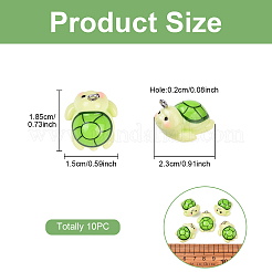 10pcs pendentifs en résine opaque&nbsp;RESI-YW0004-57